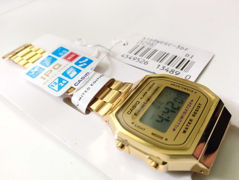 Zegarek Casio Retro złoty A168WG-9EF nowy