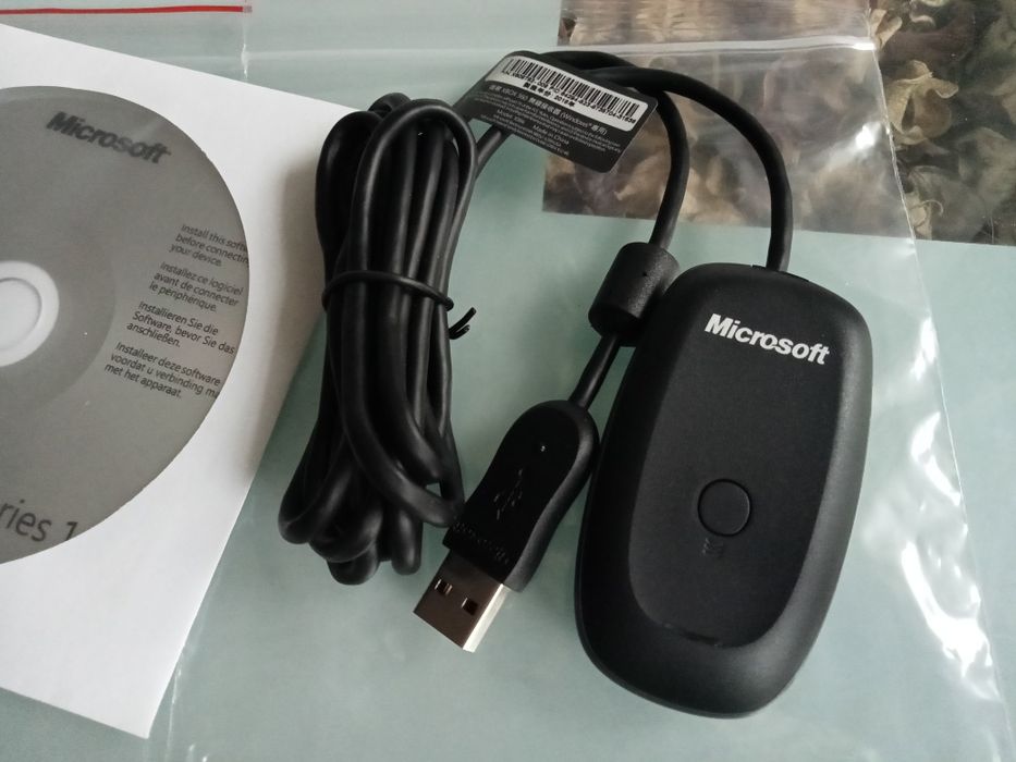 Adapter pc oryginalny Microsoft odbiornik pc oraz pad bezprzewodowy