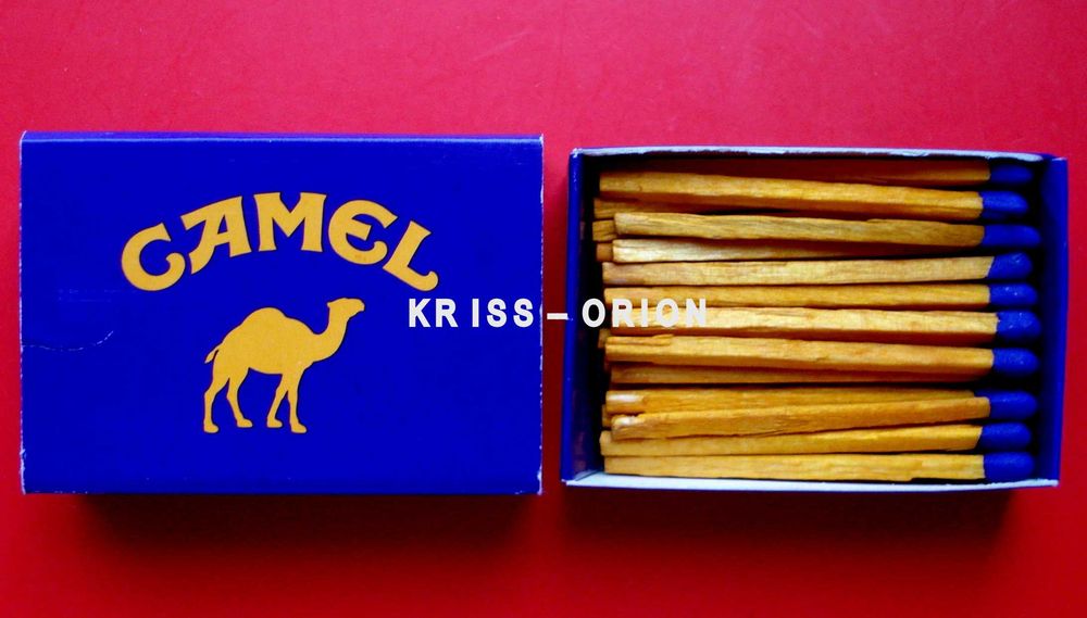 Zapałki Camel w metalowym etui - Oryginał.