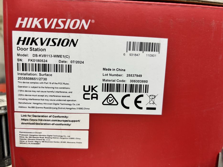 Domofon Hikvision