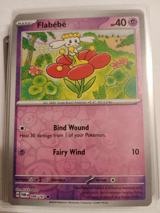 Karta Pokemon Twilight Masquerade 086/167 Flabébé Reverse