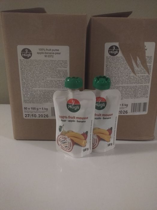 Mus owocowy jabłko-banan-gruszka Hügli
