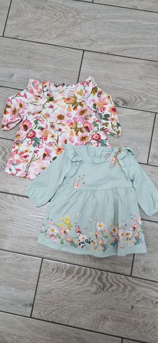 Next sukienka sukienki zestaw komplet kwiaty kwiatki