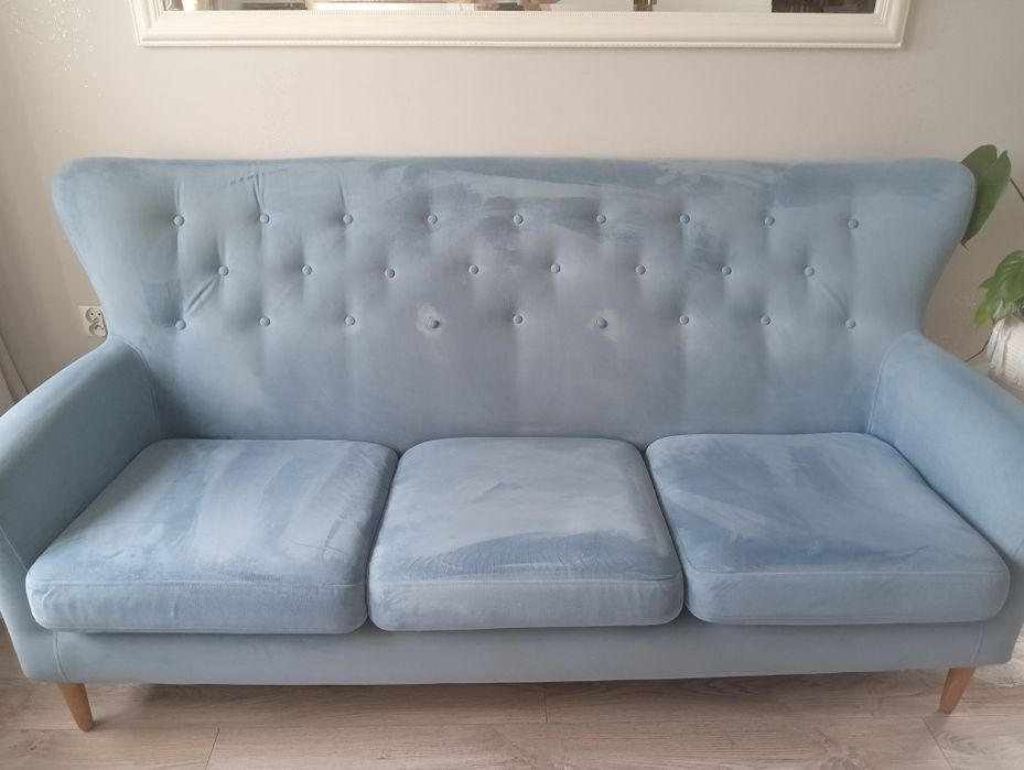 Sofa uszak niebieska 3-osobowa