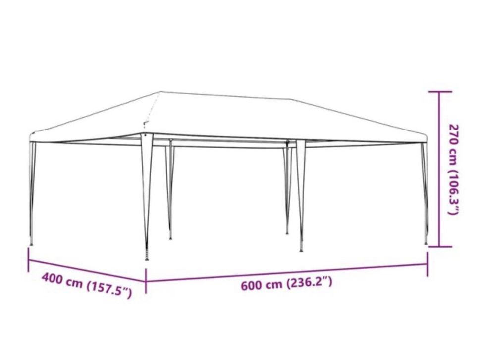 2x Tenda 4x6m branca