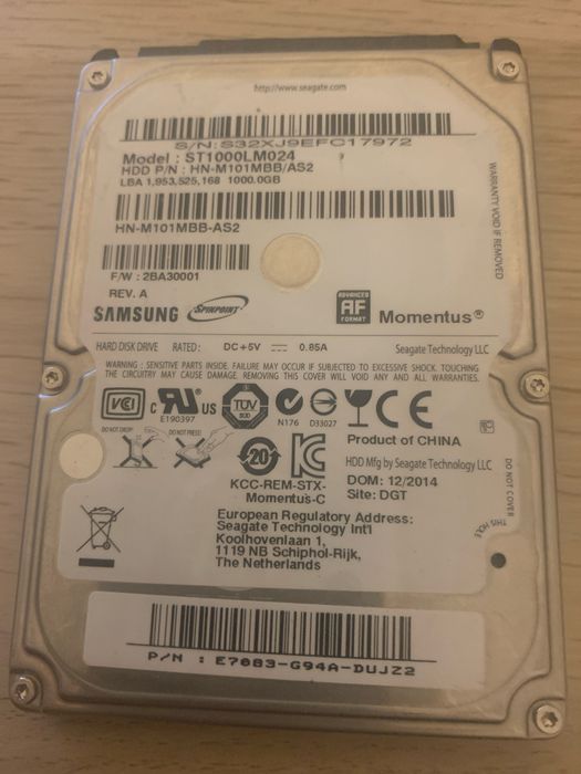 Disco 2.5 Hdd Sata 1TB