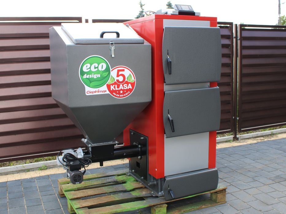 Kocioł 20kW z podajnikiem na ekogroszek kotły piec 180m Pleszew 5klasa