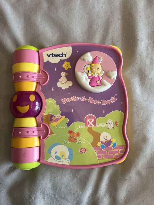 Zabawki, wiaderko, vtech książeczka