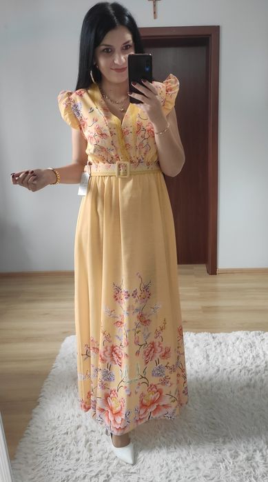 Sukienka długa maxi wesele impreza chrzciny komunia