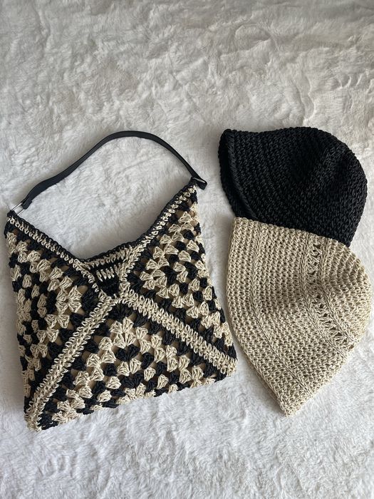 Шляпка панамка натуральна з рафії