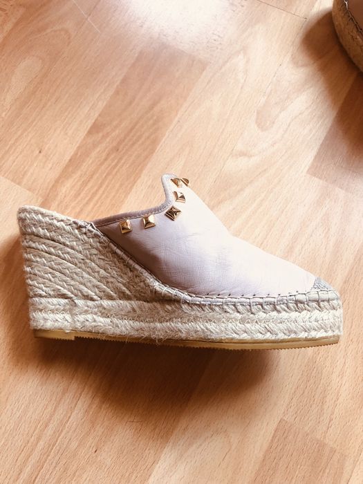 VIDORRETA espadryle , klapki skórzane 38