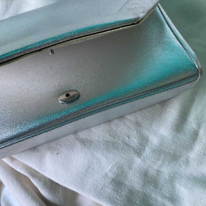 Torebka vintage unikat Sylvia’s King Highway srebrna kopertówka