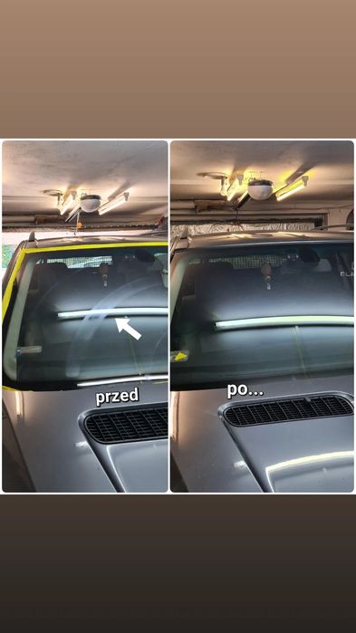 Polerowanie szyb samochodowych Usuwanie rys z szyby samochodu