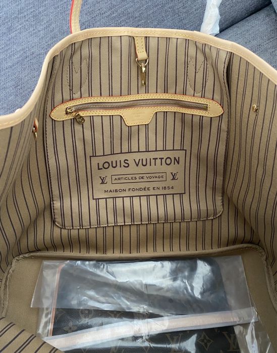 Torebka damska LV Louis Vuitton Neverfull MM Monogram skóra naturalna