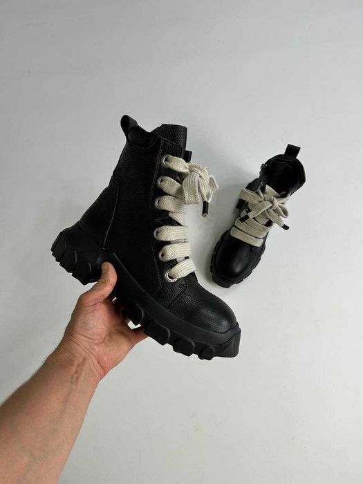 Rick Owens Bozo Tractor Jumbo Lace Boots боти черевики чорні DRKSHDW