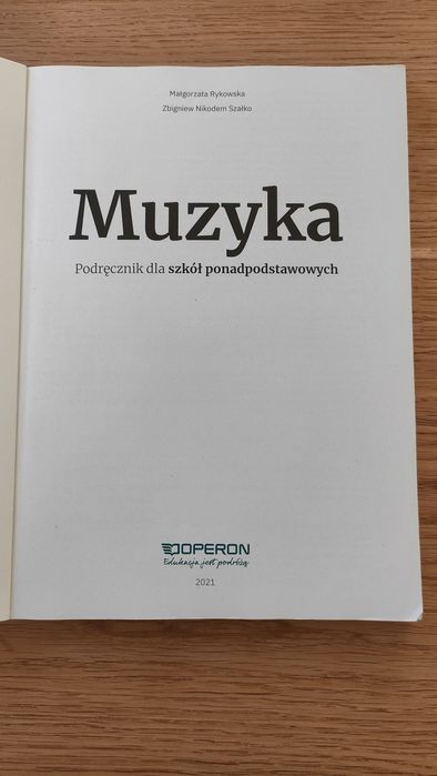 "Muzyka" Operon zakres podstawowy - 2021