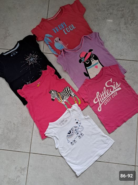 T-shirt kolorowe 86-92