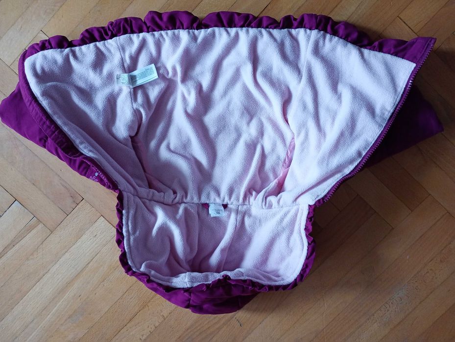 Kurtka zimowa pikowana ocieplana fioletowa dziewczęca C&A rozm. 74