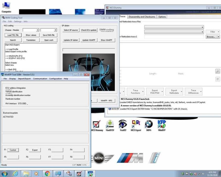 Cabos BMW ISTA+ Esys Inpa Dcan serie E F G i e R