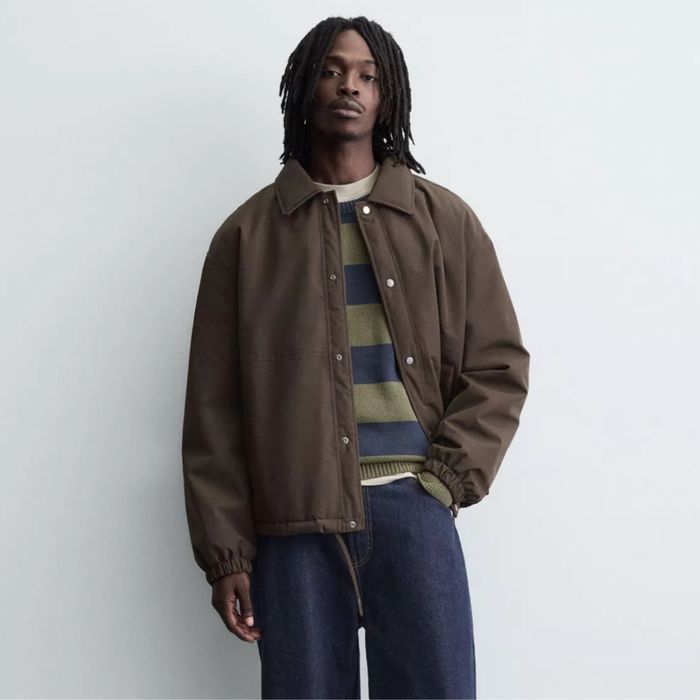 Стьобана технологічна куртка ZARA Розмір М Коричнева АРТ. 3833/401/700