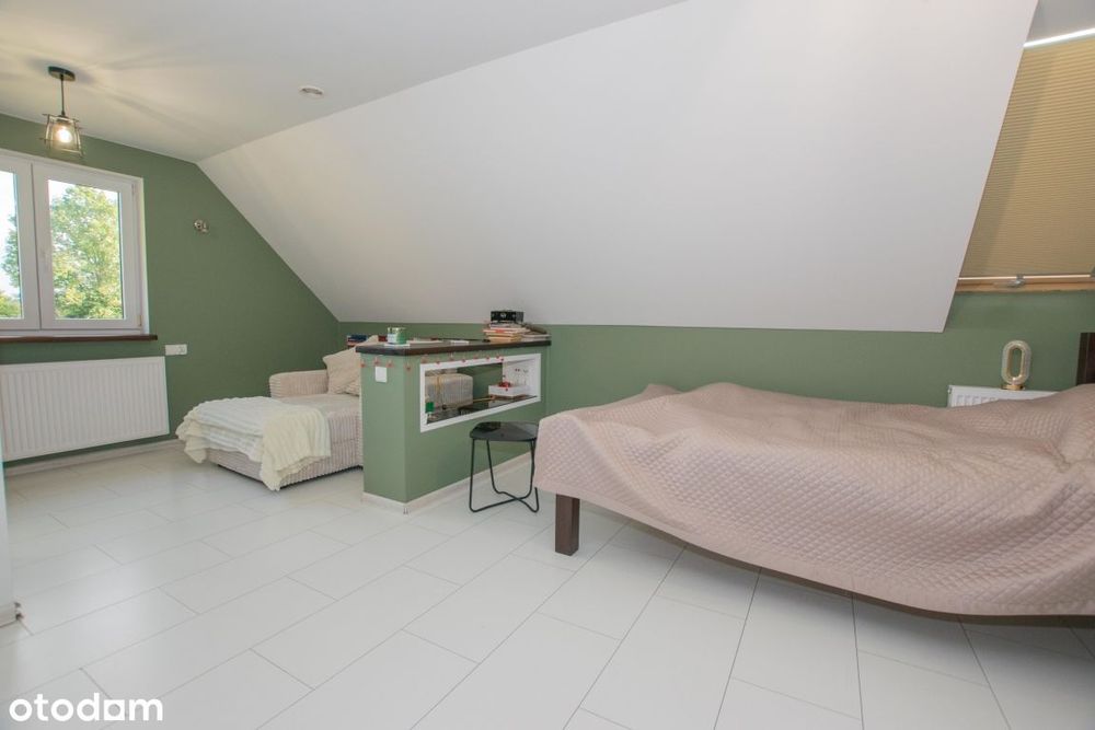 Siedlisko, dom 136m2 z bala, budynki, blisko miasta, 1,2ha.
