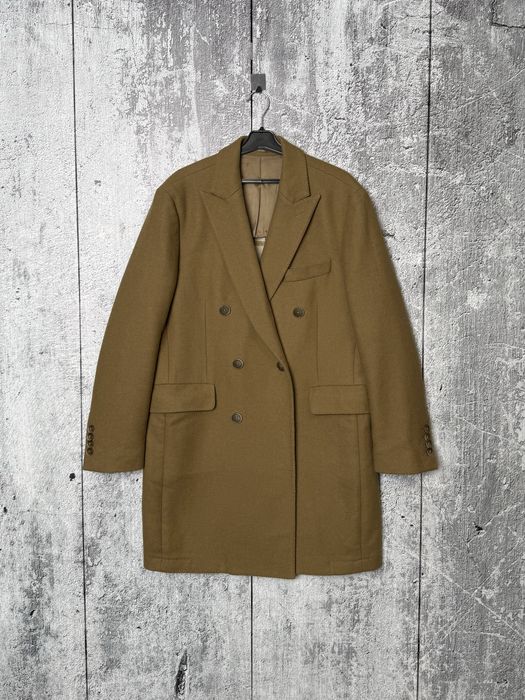 (Розмір 40R / 50R) Пальто Hackett London верблюжого кольору вовняне