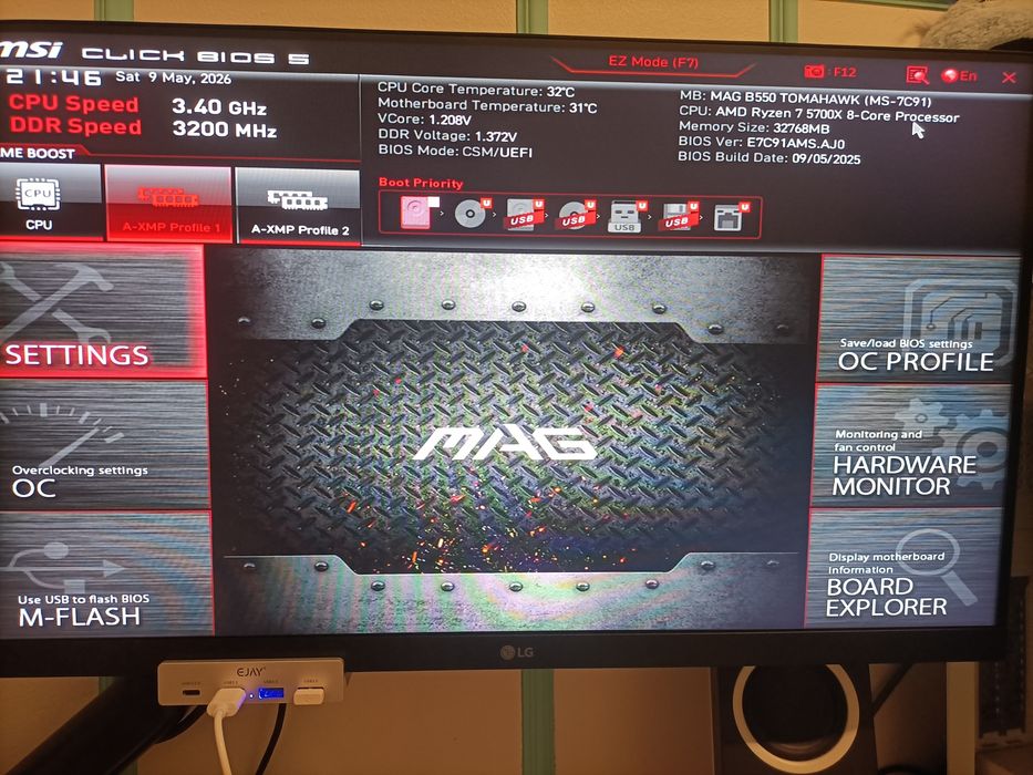 Motherboard MSI Mag B550 Tomahawk