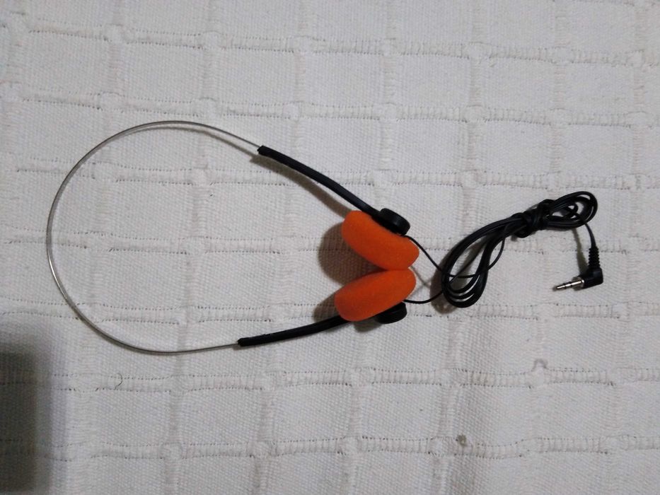 Auscultadores Headphones Retro 80's e 90's Esponjas Laranja e Negro