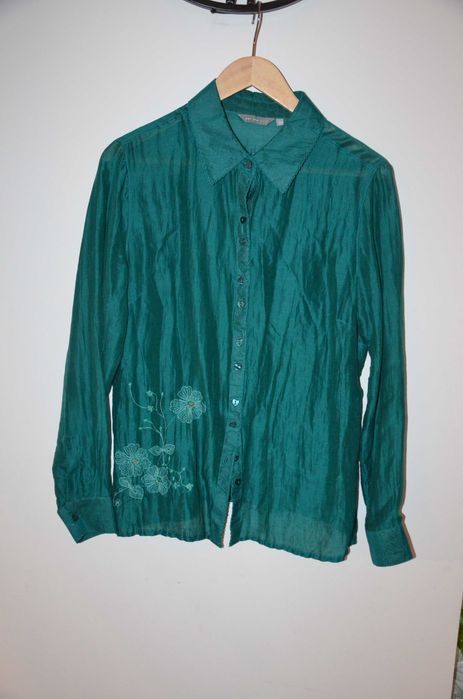 koszula z haftem damska r. 14(42) jedwab/silk per una M&S