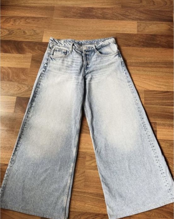 Широкі жіночі джинси ZARA на низькій посадці