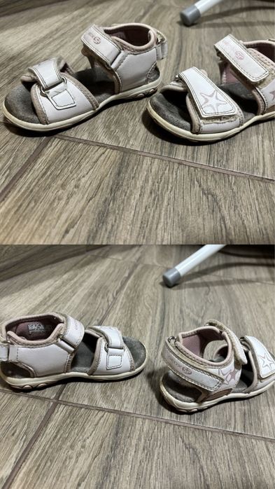 Взуття, сандалі geox, clarks, тапочки 24 розмір, 5 пар