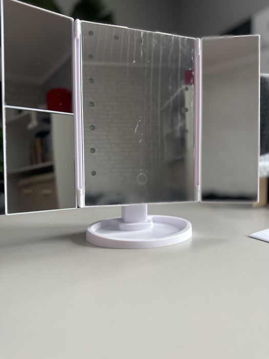 Lustro do Makijażu Podświetlane LED Powiększające Kosmetyczne