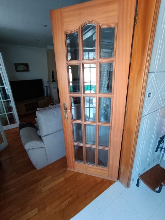 2 portas de sala em mogno