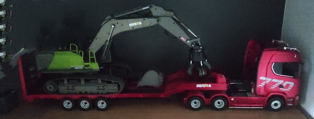 Scania i koparka rc huina