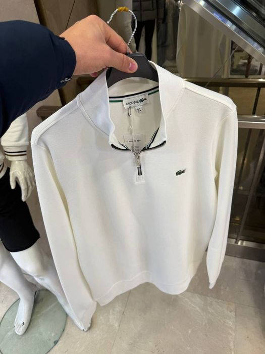 Чоловіча  Кофта зіпка 1/3 Lacoste 1/4  напівзамок old money