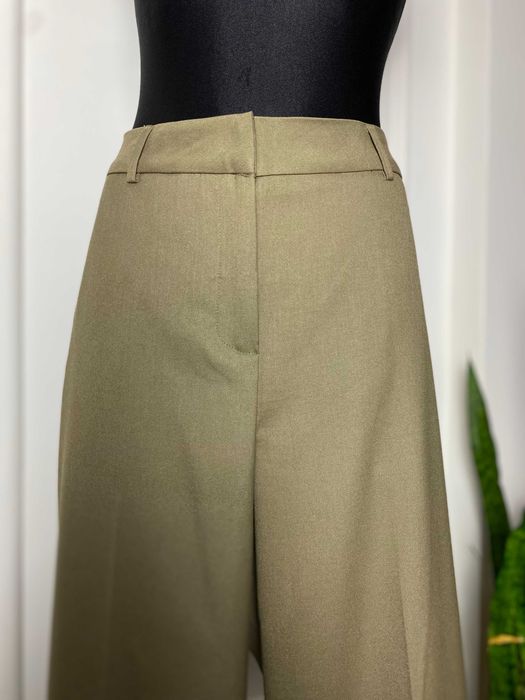 Nowe spodnie khaki wide leg Minus 42 z metką classy minimal elegant old money