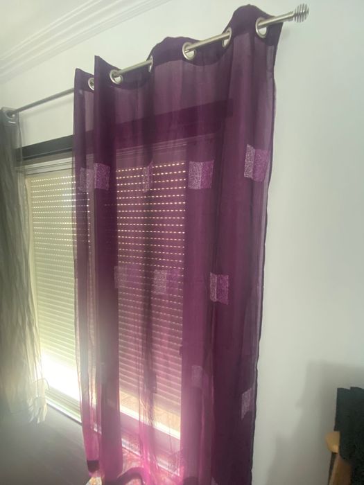 Cortinados em organza e cetim