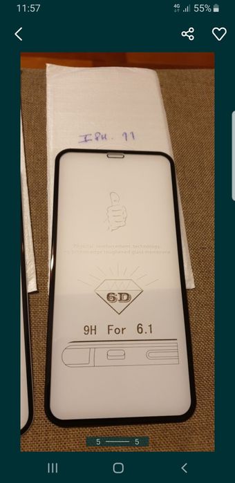 Pelicula de vidro 5D para todos modelos iPhone