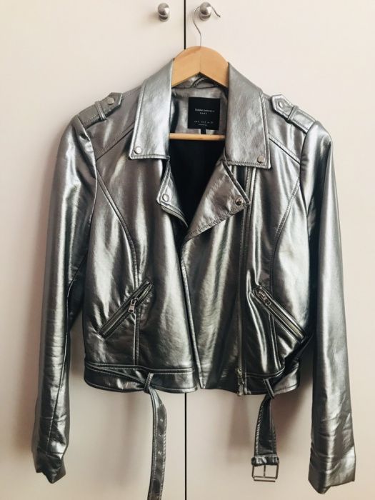 Blusão motard metalizado - Zara