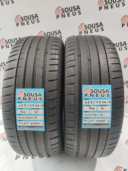 2 pneus semi novos 225-45R19 Michelin - Oferta da entrega