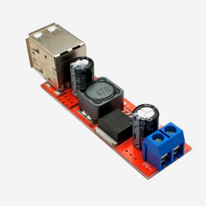 DC понижающий преобразователь 6-40В до 5В 3А / Модуль питания в авто