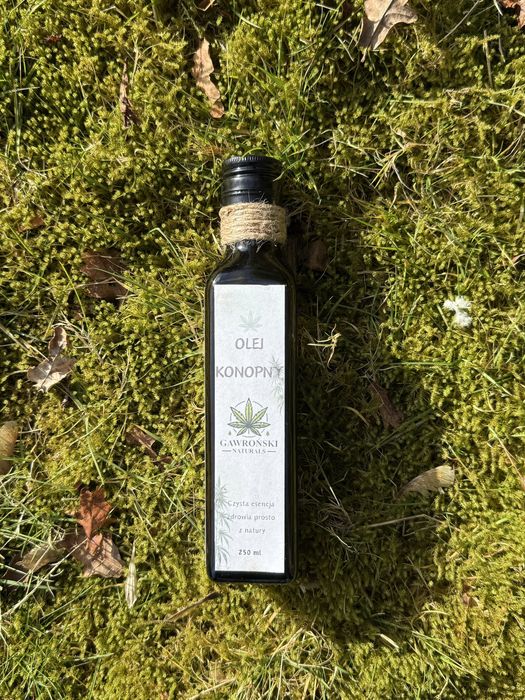 Olej z nasion konopi siewnej tłoczony zimno 250 ml Gawroński Naturals