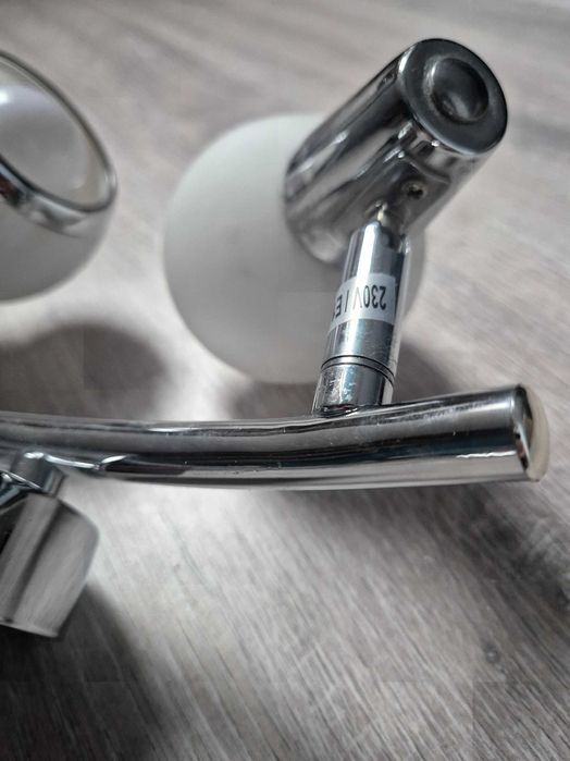 Lampa sufitowa wisząca chromowana nowoczesna 2 żarówki E14 nowoczesna