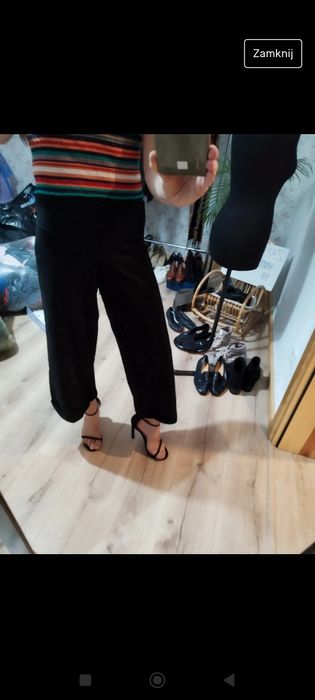 Spodnie damskie szerokie nogawki spodnico spodnie