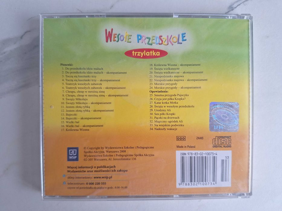 wesołe przedszkole trzylatka cd piosenki