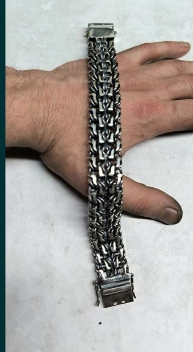 Браслет " КОЗАЦКИЙ" Серебряный браслет . Вес. 35 - 45грамм  925 проба