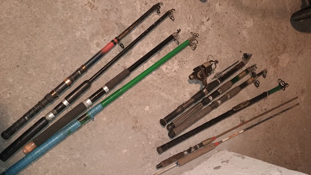 Wędki, kołowrotek, wędkarstwo, ryby