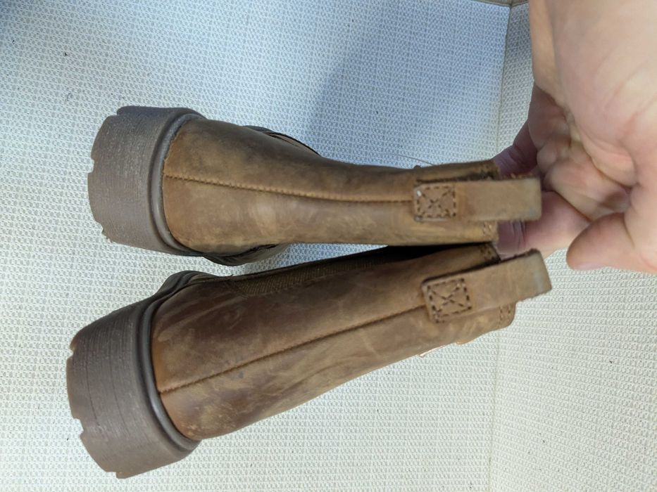 Clarks Astrol Orin botki sztyblety skórzane brązowe rozm. 24