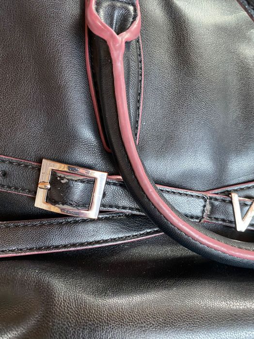 Torebka versace jeans czarna pasek vintage klasyczna logo