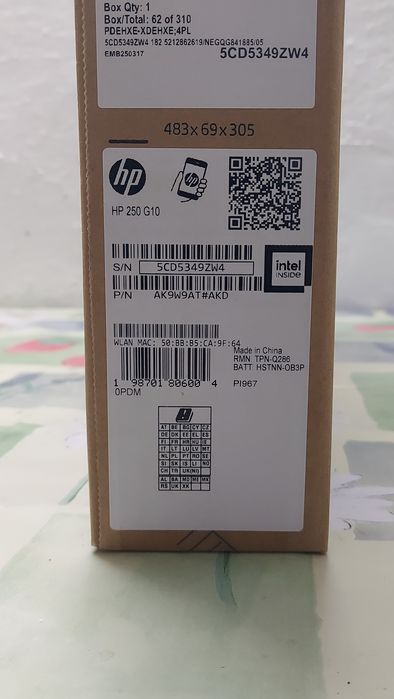 Nowy Laptop HP 250 G10 na prezent 15,6" Intel Core i3 8 GB /512 GB SSD